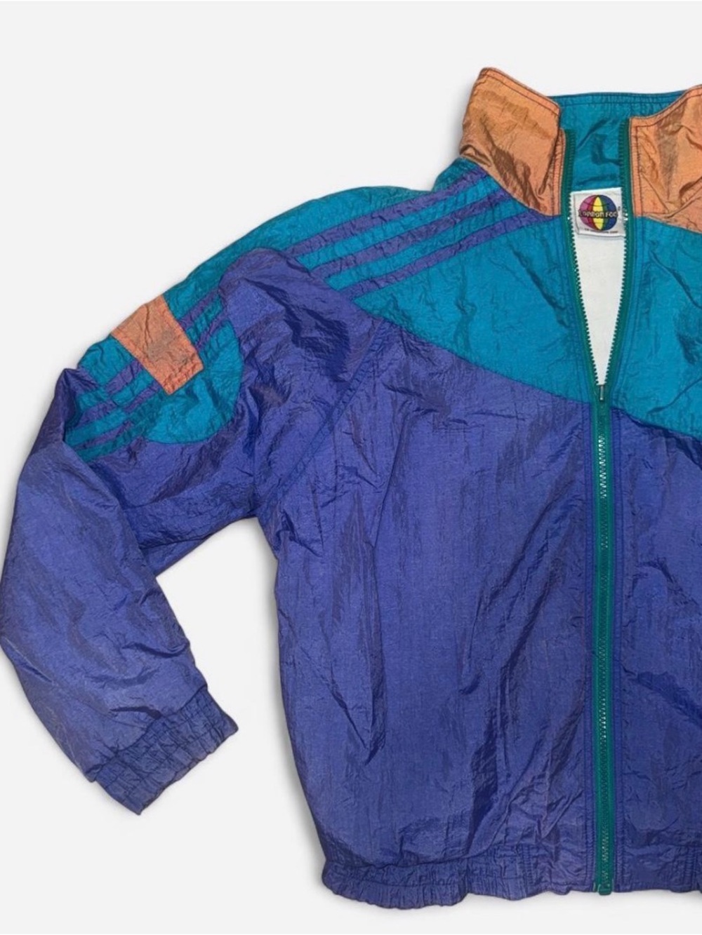 Vintage London fog Windbreaker Jacket - Teal & Purple